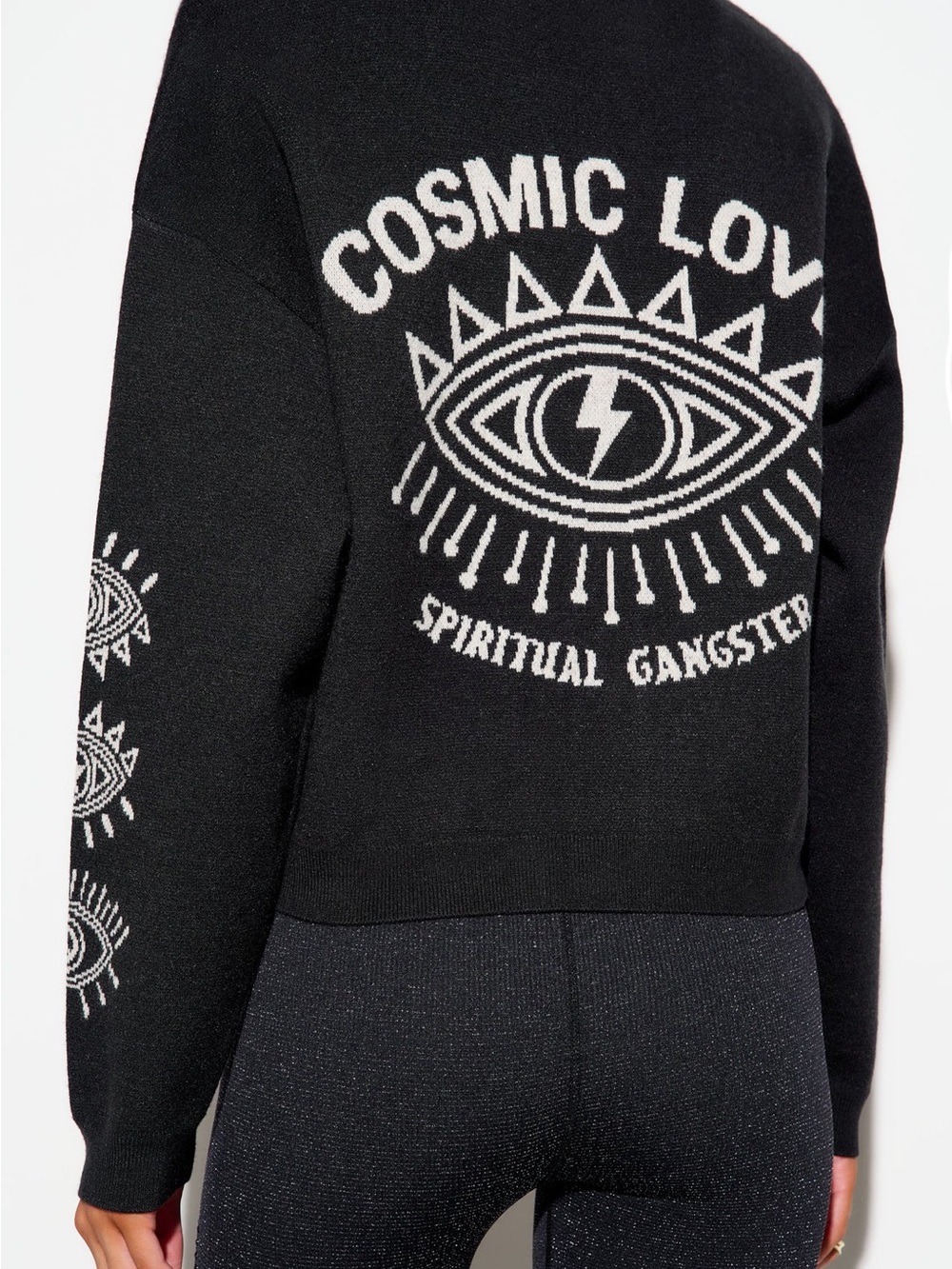 NWT Spiritual Gangster Cosmic Love Delaney Cardigan Evil Eye size Medium - Picture 5 of 6